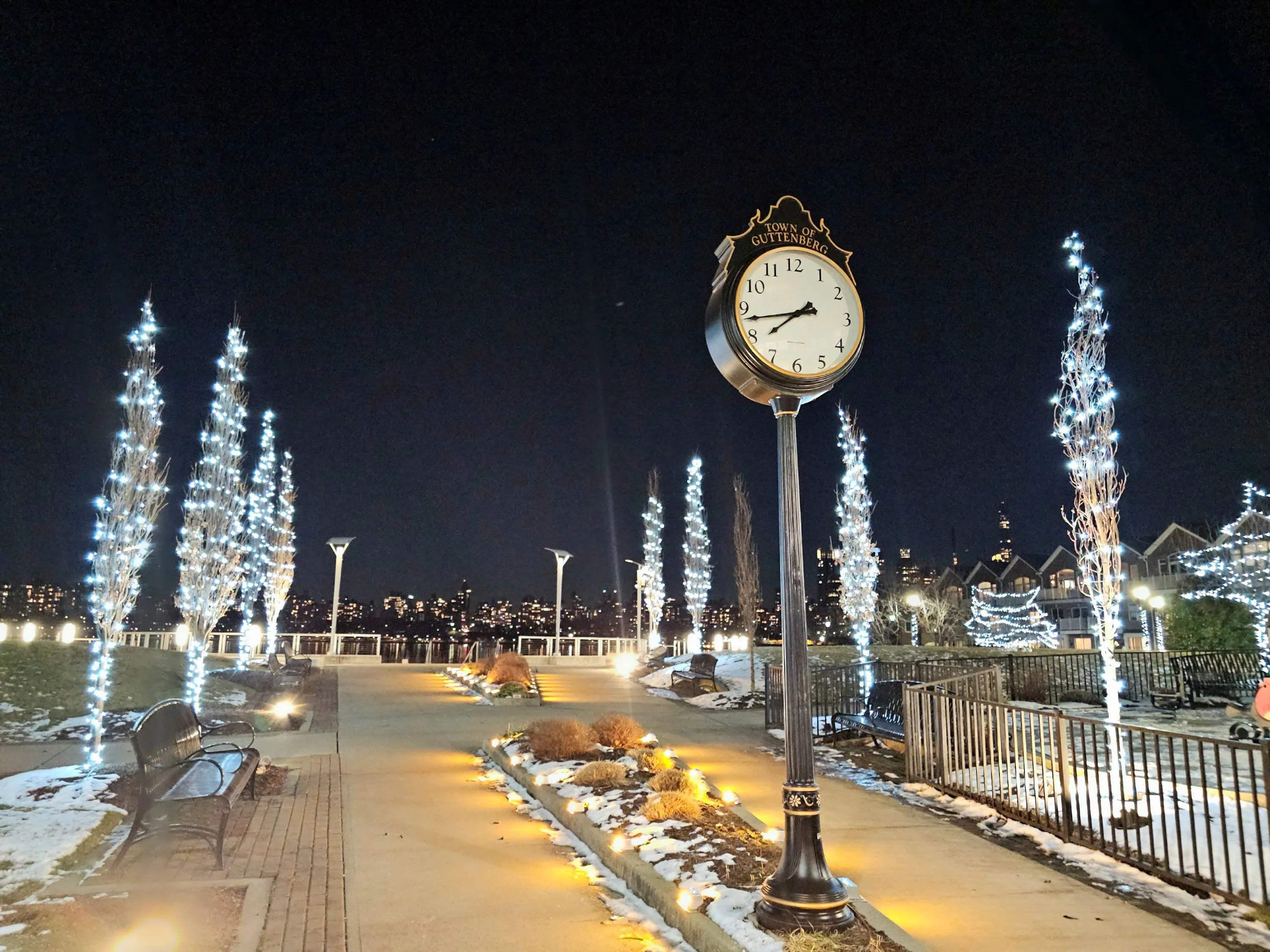 Clock at Guttenberg North Bergen Waterfront Park Entrance
