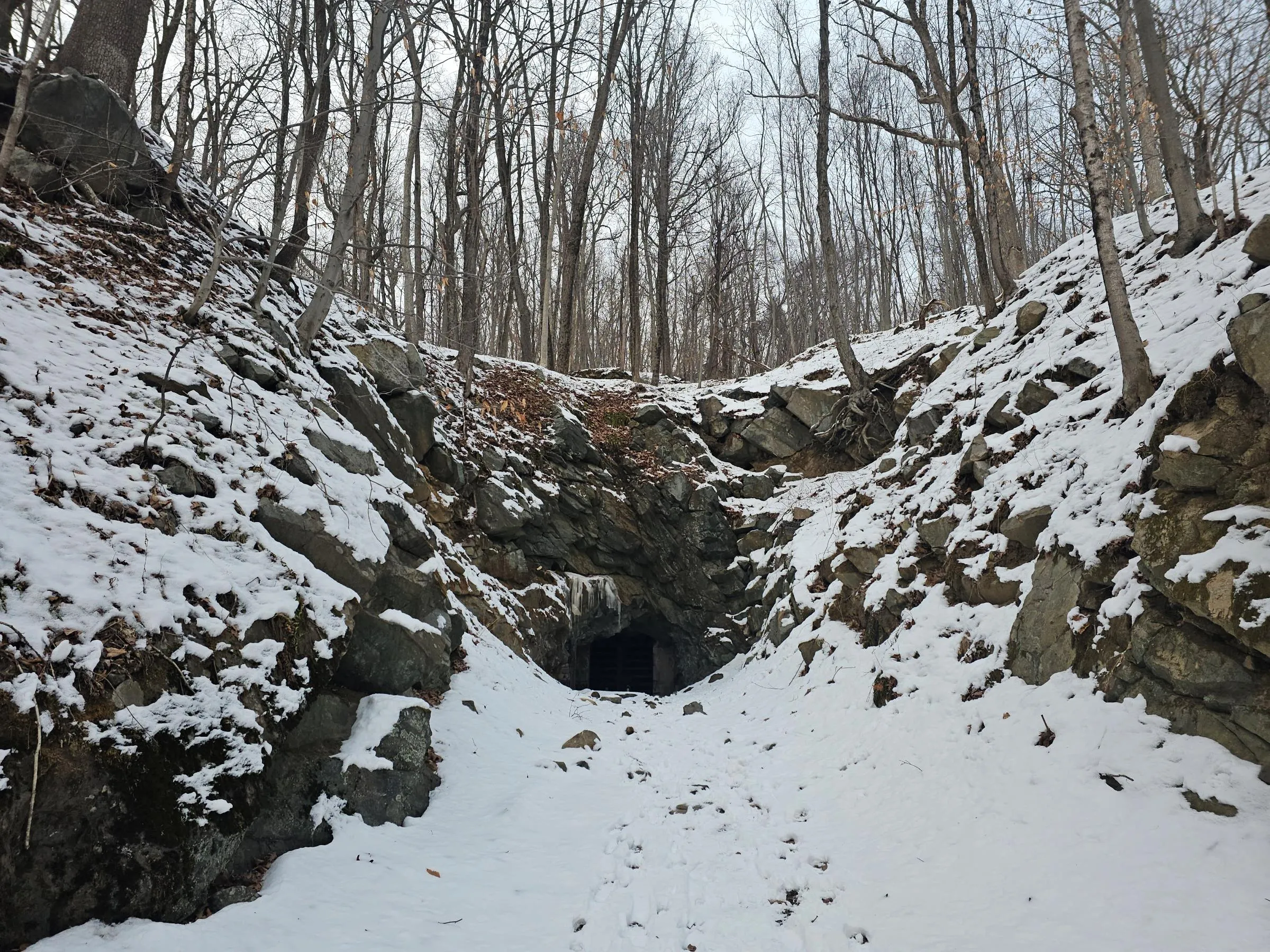 Approaching the entrance of the Hibernia Mine